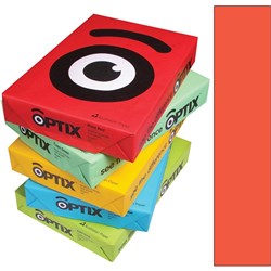 OPTIX COLOURED COPY PAPER A4 80GSM RAZA RED REAM
