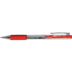 RETRACTABLE SOFT GRIP BALLPOINT PEN RED 422G-2 STAEDTLER