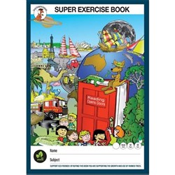 Clever Kangaroo Super Size Exercise Book 340x240mm 4mm Ruled 64page