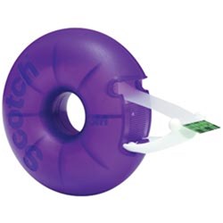 SCOTCH MAGIC TAPE DISPENSER DONUT Inc Tape 19mmx7.6m Asstd