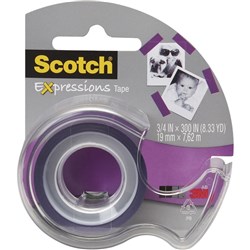 SCOTCH MAGIC EXPRESSIONS TAPE Coloured 19mmx7.62m Purple